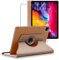 ebestStar - Cover per iPad Air (2020) 10.9, iPad Air 4 Apple, Custodia Protezione Rotazione 360, Pelle PU, Dorato + Vetro Temperato