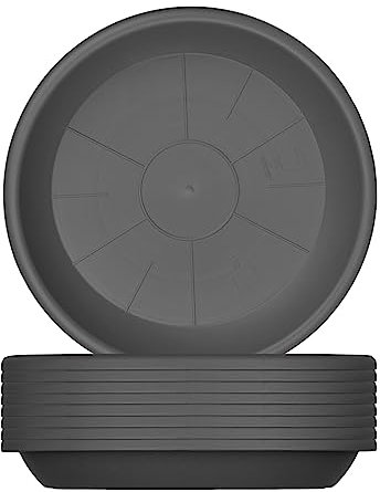 BigDean 9X Blumentopf Untersetzer Ø 19 cm Farbe Anthrazit Kunststoff Blumenuntersetzer Blumentopfuntersetzer passend zu Ø 20 cm Blumentöpfen
