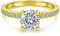 Funkelnder Damen Ring aus 925 Sterling Silber in Weiß mit Stein Solitärring I Brillant-Schliff mit Steinen Solitär Verlobungsring Ehering Trauring I Schmuck in Juweliersqualität (Gold 50)