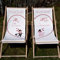 Krause & Sohn Personalisierte Partner Liegestuhl Mr. & Mrs. mit Wunschname Datum Hochzeitsgeschenk, 2 Stück