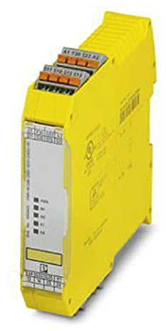 PHOENIX CONTACT PSR-MC38-2NO-1DO-24DC-PI Sicherheitsrelais für Not-Halt, Schutztüren und Lichtgitter bis SILCL 3, Überwachter Start, 2 Freigabestrompfade, 1 Meldeausgang, 24V DC