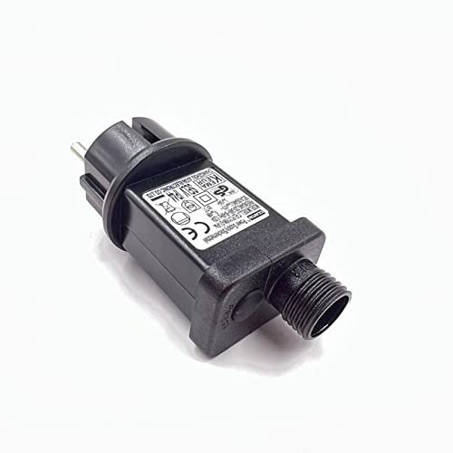 Luccika Trasformatore Alimentatore 6W per Luci di Natale a LED 31V, catene e decori luminosi, IP44, spina Schuko adattatore driver Ignifugo a bassa tensione, con 8 differenti Giochi di luce