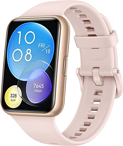 HUAWEI Reloj inteligente FIT 2, pantalla de 1,7 pulgadas, llamadas Bluetooth, hasta 10 días de duración de la batería, animaciones de entrenamiento rápido - rosa