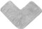Allure Corner Shower Mat – 100% Cotton L-Shaped Bath Mat Supersoft & Absorbent (Dove Grey)