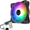 Ventilador LED ARGB de colores para PC Case 120 mm LED RGB con hub y mando a distancia Aura Sync silencioso 3 pines
