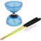 Colcolo Triple Diabolo Lager mit Stöcken Seilsatz Kinder Spaß Gummispielzeug, Blau, 10,5 cm