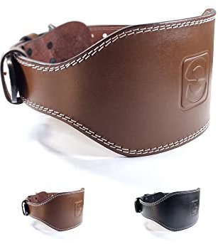 Weight-lifting Belt Gewichthebergürtel Kraftraining | Gym Gürtel Gewichtheben Powerlifting Belt für Kraftsport wie Deadlift, Kniebeugen und Body-Building | Fitness-Gürtel mit Polster, Braun-15cm M