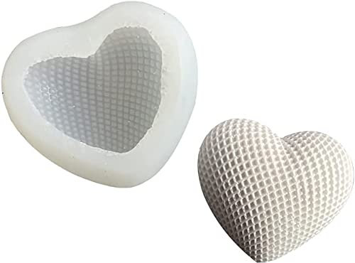 Stampo decorativo in silicone 3D a forma di cuore intrecciato a mano per sapone e candele, gelatina, cioccolato, mousse, torte, aromaterapia, gesso, argilla polimerica, stampo fai da te, stampo per