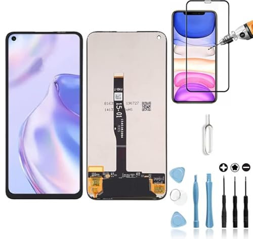 Mobilevie - Pantalla Compatible con Huawei P40 Lite, Color Negro: reemplazo de Pantalla LCD + Cristal táctil fácil de Montar sin chasis