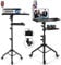 Asltoy Projector Tripod Stand with Wheels Adjustable Height Laptop Tripod Stand Treadmill Laptop Stand with 2 Shelves Mouse Tray Phone Holder Projector Tripod Music Stand Office Home Portable Laptop