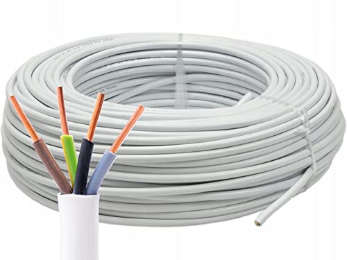 Elektrokabel YDY 4 x 1,5 mm², NYM-J 450/750V, Installationskabel – Unterputz/Aufputz, Feuchtraumkabel, Mantelleitung Elektrokabel, Kabel Elektroleitung, 5m