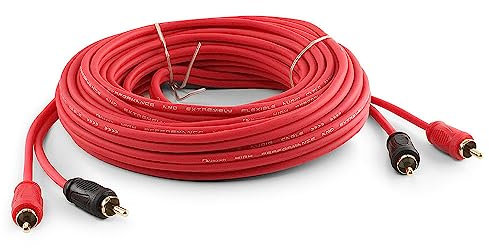 Nakamichi RCA Oxygen Free Copper (OFC) Cable 2-Male to 2-Male Audio Stereo Subwoofer Auxiliary Cord for Home Theater HDTV Amplifier Hi-Fi Systems Car Speakers Receiver 8-Meter (26.1-Feet)