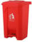 30L 50L 80L Recycling Dustbin Rubbish Pedal Bin Waste Trash Kitchen Indoor Outdoor Rubbish and Waste Bin with Pedal Home Office (50 Litre Red)