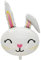 Großer Folienballon in Hase-Form, Osterhase Kopf Design in Weiß, ca. 74*53 cm - Perfekt für Osterdekoration, Kindergeburtstage, Frühlingsfeste, Geschenkidee für Osterüberraschungen, leicht aufzublasen