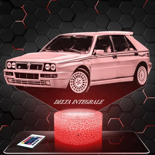 Nachttischlampe Auto Delta HF Integrale L deko Sport Fahrzeug Sammlerauto Tuning Geschenkidee Mann objekt Auto Delta HF Integrale L Nachtlicht Erwachsene deko Zimmer geschenk originell Weihnachten TOP