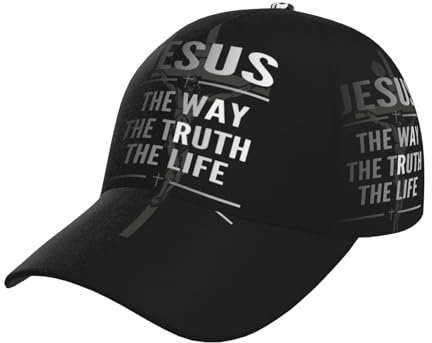 Jesus Cap Christian Baseball Cap Jesus Bibel Sonnenhut Verstellbare Kappe Kreuz Hut Trucker Hat Cap, Jesus 03, Einheitsgr��e