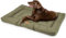 MERSJO Hochwertiges Hundebett für Kleines und Mittelgroße Hunde, Maximaler Liegekomfort, 100% Oxford-Gewebe mit PVC-Beschichtung, Äußerst Bequem, Dog Bed, Kratz- und Schmutzabweisend, Olive, 76x46 cm