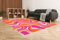 Lebendige Farbe Orange Pink Teppichmodernes Psychedelisches Muster Dünner Teppich Kurzflor Teppich Faltbar Retro Einfache Pflege Teppich Innentür Küche Wohnzimmer Schlafzimmer Kinderzimmer 150 X 210Cm