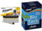 Energizer AAA Batteries, Alkaline Power, Triple A Battery Pack, 32 Pack (Packaging May Vary) & Bostik 24552 Blu-tack Mastic Adhesive Non-toxic Handy Pack Ref 801103 [Pack of 12], Blue
