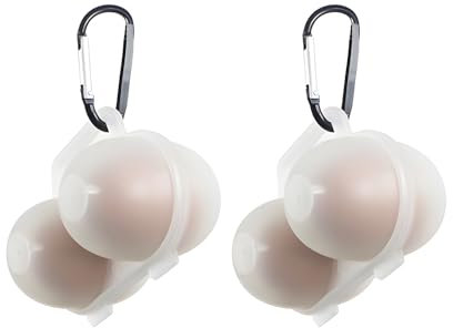 RoseFlower 2 Stück Eierbox 2 Eier, Eier Transportbox, Eierbox Kunststoff Eierdose, Eierbehälter für Unterwegs, Eier Dose Eier Aufbewahrungsbox Eier Behälter Eierträger für Kühlschrank Outdoor Camping