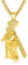 ZIPPICE Jesus Kreuz Halskette 925 Sterling Silber Crucifix Anhänger Jesus Kreuz Kette Amulett Halskette Schmuck Geschenk für Damen Herren Frauen Männer with 2.5mm 22+2 Edelstahl Kette(gold)