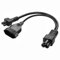 CERRXIAN 1 Fuß C6 auf C5 + Euro-Steckdose Y-Splitter-Stromkabel, IEC 320 C6-Stecker auf C5 + EU-Buchse AC-Konvertierungskabel