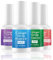 4Pcs Dipping Powder Liquid Set - Large Capacity Fast Dry Dipping Powder Liquid Set - Dip Nail Kit with Activator Base Top Coat and Brush Saver