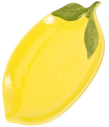 Hoement Zitronenförmiger Keramik Dessertteller Kleiner Servierteller Glatte Oberfläche Multifunktional Für Snacks Und Salate Zuhause Und Hotels