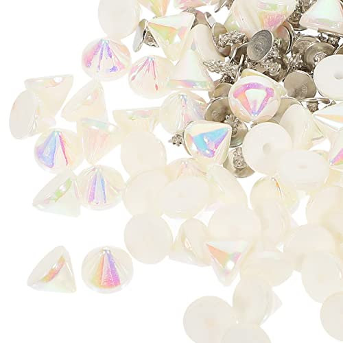 SEWACC 400stücke Plastische Nieten Für Punk-stil Kleidung Schuhe Und Taschen Zubehör Bunte Dekorative Nieten Für Kreative Bastelprojekte