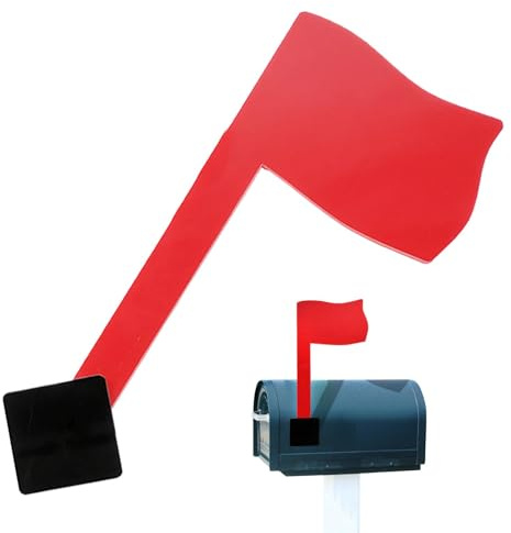 Briefkastenfahne, Rostfreie Ersatz-Briefkastenfahne, Acryl-Briefkastenfahne, Drehbare Rote Fahne, Briefkasten, Ersatzset Für Briefkastenfahnen. Rüsten Sie Ihren Briefkasten