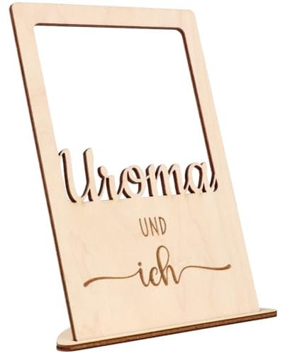 Spruchreif | Holz - Bilderrahmen mit Gravur | Geschenk Uroma | Muttertag | Beste Uroma | Geschenk Urgroßeltern