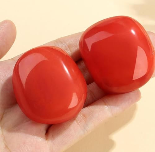 QINJIEJIE Wassermelonen Turmalin Steine natürliche Edelstein Groß Kristalle Polierte Stein Wassermelonen Turmalin 2 Stück Kristallstein Trommelsteine Handschmeichler Sorgenstein Reiki Meditation