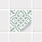 funlife 50PCS 15X15CM stickers carrelage, credence adhesive pour cuisine Peler et coller, Imperméable adapté à la décoration de carrelage de cuisine et de salle de bain, Vert sauge motif vintage