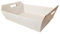 Set da 10 pezzi Cesti Bianchi Vuoti con Manici 40x30x12cm, Vassoio per Alimenti, Scatola per bomboniere regalo