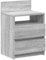 vidaXL Nachttisch mit 2 Schubladen Grau Sonoma 40x33x60 cm, Nachtschrank, Nachtkommode, Betttisch, Nachtkonsole, Bettschrank