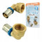 Rimex Pressfitting angolo 16 x 1/2, filettatura interna PEX, raccordo a pressione, per impianti di riscaldamento e acqua, ganasce a U, 1 pezzo