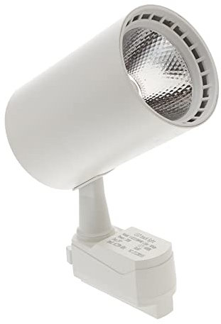 Veemoon 20W Lampe LED sur Rail Spot Plafond Cob pour Magasin de Vêtements et Éclairage Exposition Éclairage Intérieur Ajustable Aluminium Blanc