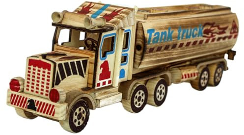 1Stück Holz Spardose LKW Modell Elegante Münzbehälter für Zuhause und Büro Dekoratives Holzspielzeug für Familie und Freunde Langlebig und Vielseitig