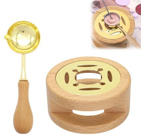 Wax Seal Warmer Kit, Sealing Wax Beads Set, with Melting Spoon, for Wedding Invitation Envelope Letter Arts Crafts