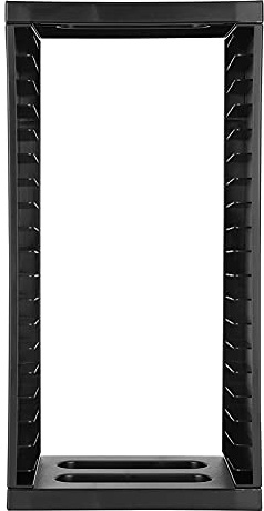 BONKZEBU 19221 ABS 18 Disc Game Disc Aufbewahrungsregalständer, Langlebiger Doppellagiger Organizer für, Praktisches Schwarzes Regal für Gamer, Leichter Ständer
