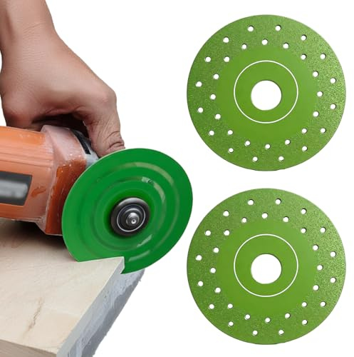 2 Pcs 115mm Diamond Cutting Disc for Angle Grinder, Porcelain Tile | Vacuum Brazed Disc with 22.23mm Bore for Cutting Ceramic, Marble, Glass and Stone DIY Projects