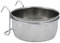 Nobby Edelstahlnapf mit Befestigung, Ring mit Haken, 12,5 cm 0,60 ltr, 1 Stück