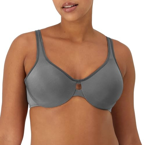Lilyette by Bali Women's Plunge Into Comfort Keyhole Minimizer Bra, Silver Lining, 38DDD