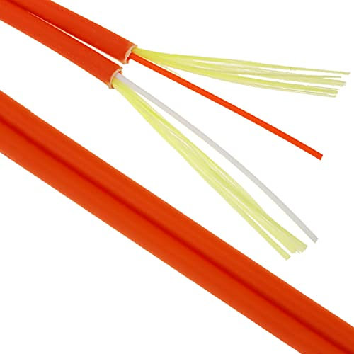 BeMatik - Bobina de Fibra óptica 62.5/125 multimodo 3.0 mm Duplex de 100 m OM1