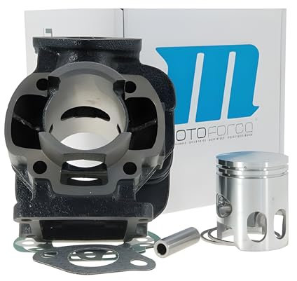 Kit cylindre Moto Force 50 cc de rechange pour AC, 10 mm Axe de piston Aprilia, Amico (1991–1992), (à partir de 1993), GL, Sport, SR 50 (jusqu'à 1994), MBK, Booster,, Slider, Yamaha BWs, Stunt, Target, Zuma