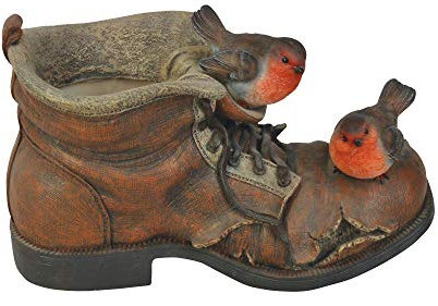 Zewool Robin Winter Boot Planter (BS-BT02-D) - Green or Terracotta - Outdoor - Plant Pot