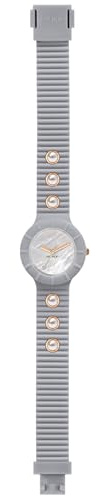 HIP HOP Orologio Donna, Bracciale in Silicone, Cassa 32 cm | Collezione PEARLS, Movimento Quarzo Analogico, Resistente all'acqua 50 metri, Idee regalo Donna