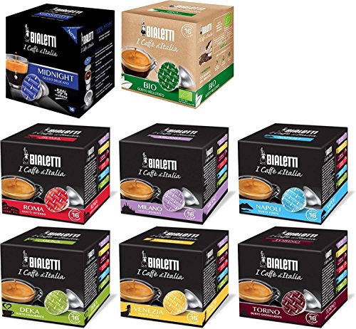 8 capsule caffè Bialetti gusti assortiti. Confezione da 8 per 16 capsule