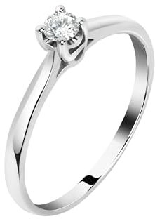 Live Diamond Damen Ring, LAB GROWN Kollektion, aus Weißgold 375, Diamanten - LD005040