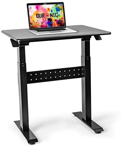 Duronic TM04F Höhenverstellbarer Schreibtisch | 71x56cm Plattform | Einstellbare Höhe 72-114cm | 15kg Kapazität | Sitz-Steh-Schreibtisch für zuhause und Büro | Ergonomischer Merzweckschreibtisch